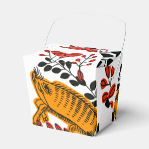 Japanese vintage Hanafuda art favor box july boar