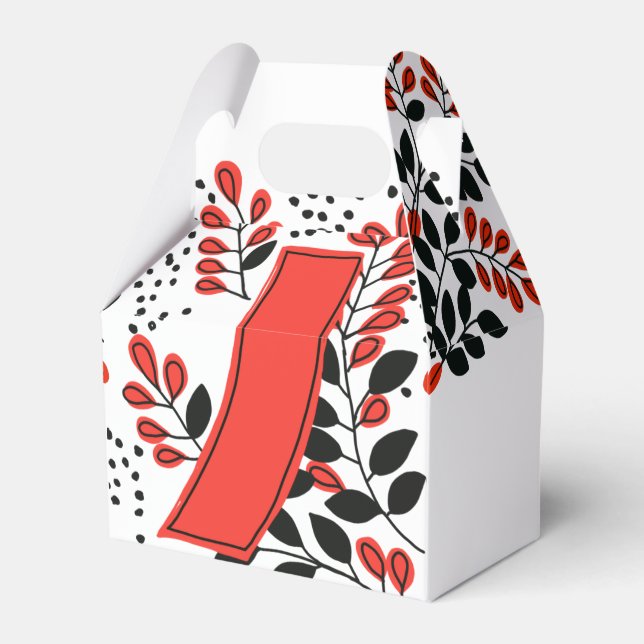 Japanese vintage Hanafuda favor box july ribbon (Front Side)