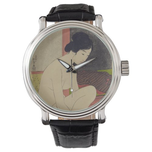 Japanese Vintage Image of Woman After Bath Watch