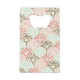 Japanese vintage pattern credit card bottle opener