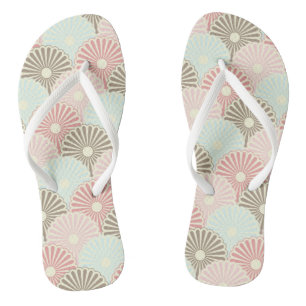Japanese vintage pattern flip flops