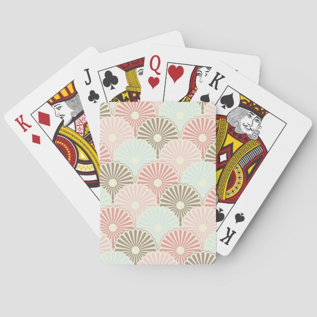 Japanese vintage pattern poker cards (Back)