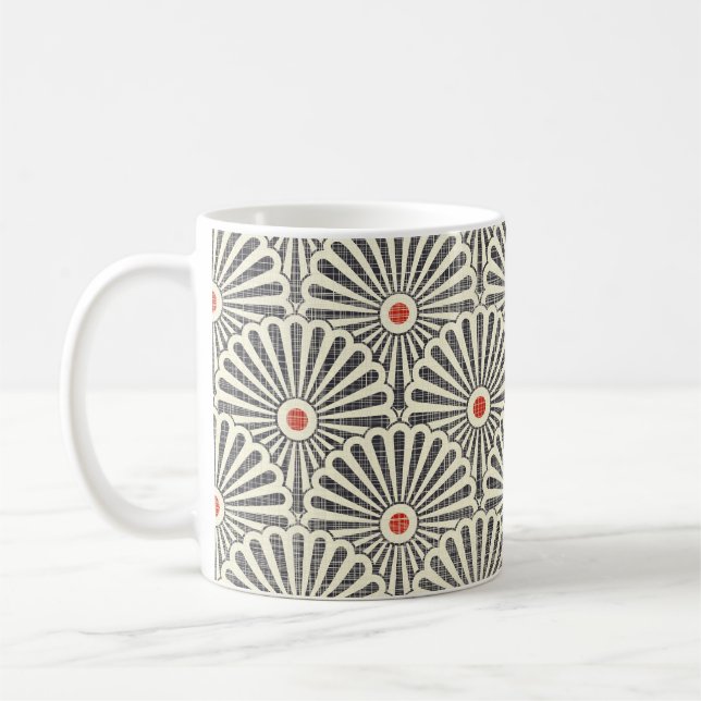 Japanese vintage pattern, seamless texture. coffee mug (Left)