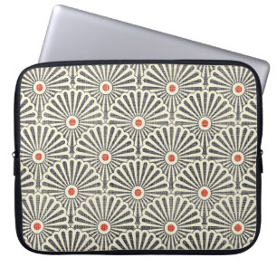 Japanese vintage pattern, seamless texture. laptop sleeve