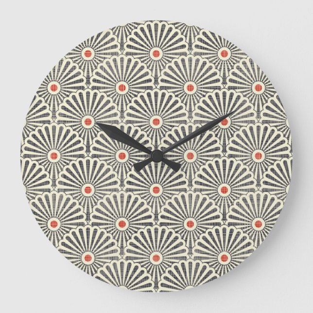 Japanese vintage pattern, seamless texture. large clock (Front)