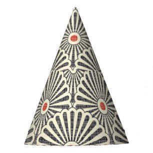 Japanese vintage pattern, seamless texture. party hat