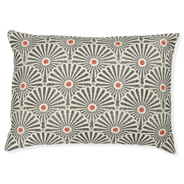 Japanese vintage pattern, seamless texture. pet bed (Front)