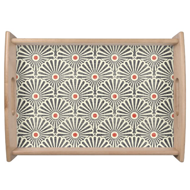 Japanese vintage pattern, seamless texture. serving tray (Front)
