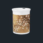 Japanese vintage plum blossoms in moonlight beverage pitcher<br><div class="desc">Japanese vintage ink and color painting plum blossoms in moonlight.</div>