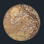 Japanese vintage plum blossoms in moonlight dart board<br><div class="desc">Japanese vintage ink and color painting plum blossoms in moonlight.</div>