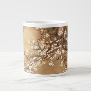 Japanese vintage plum blossoms in moonlight giant coffee mug