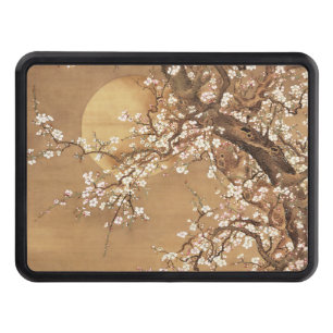Japanese vintage plum blossoms in moonlight hitch cover