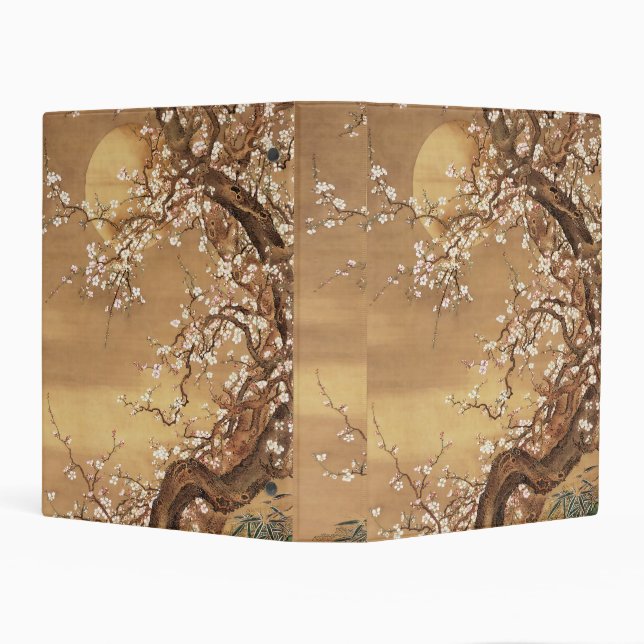 Japanese vintage plum blossoms in moonlight mini binder (Background)