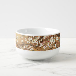 Japanese vintage plum blossoms in moonlight soup mug