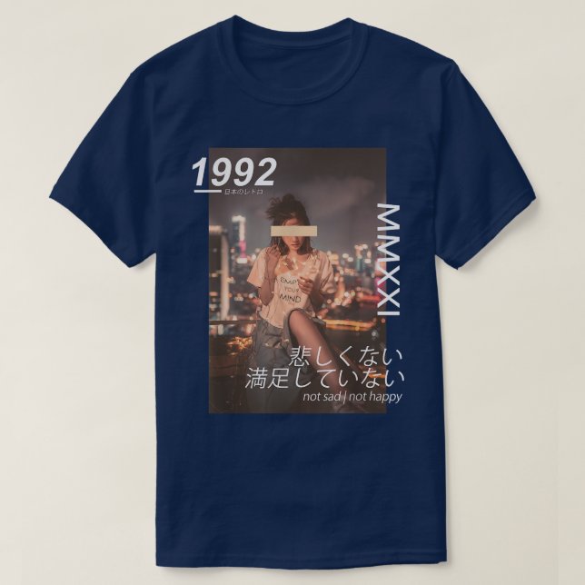 Japanese Vintage Streetwear Vaporwave Esthetic Gr T-Shirt (Design Front)
