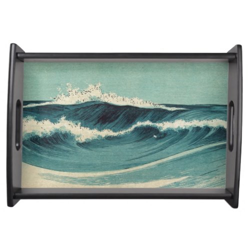 Japanese Vintage Waves Serving Tray