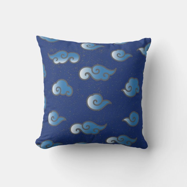 Japanese Wagara Pattern Throw Pillow (Front)