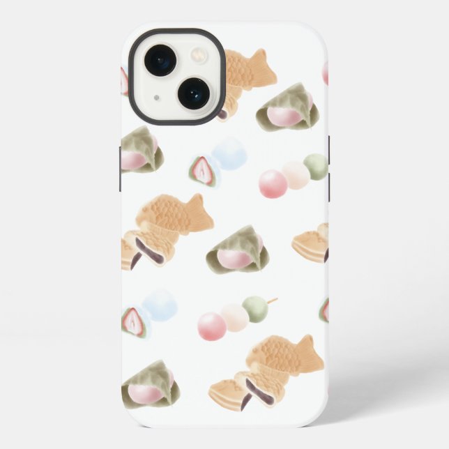 Japanese Wagashi Pattern Iphone Case (Back)