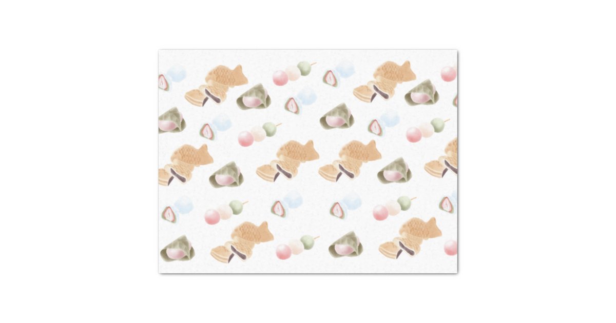 Japanese Wagashi Pattern Tissue Paper Zazzle