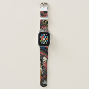 Japanese warrior fighting giant snake apple watch band