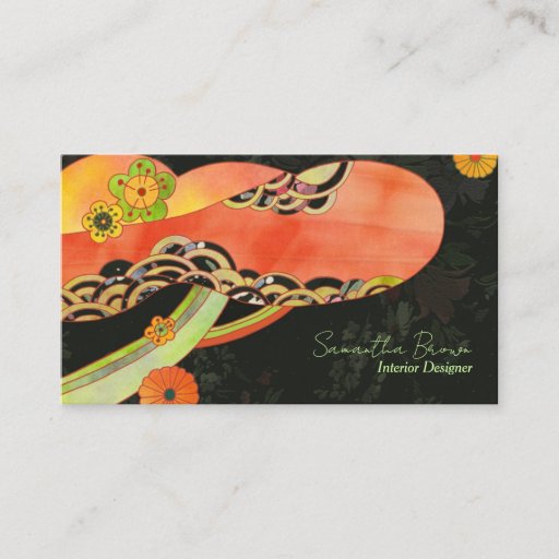 Customizable Japanese Washi: Interior Designer Business Cards