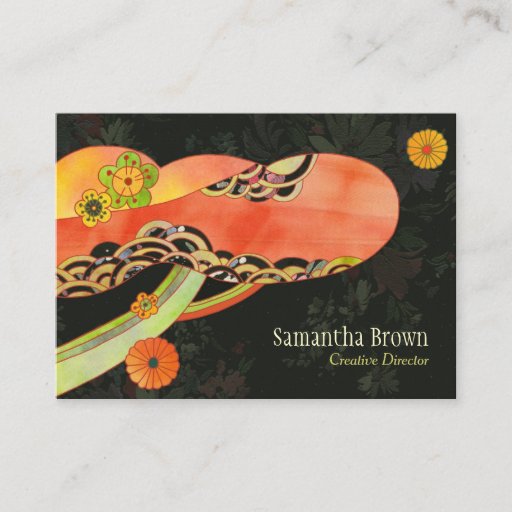 Customizable Japanese Washi Pattern: Designer Business Cards