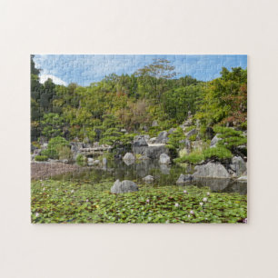 Japanese Water Lily Garden Nature Pond Photo Jigsaw Puzzle