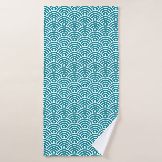 Japanese Water Wave Bath Towel (Bath Towel)