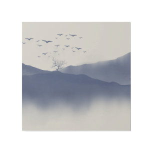 Japanese watercolour landscape gallery wrap
