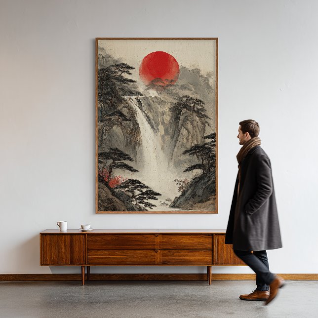 Japanese Waterfall Zen Wall Art Print (Creator Uploaded)