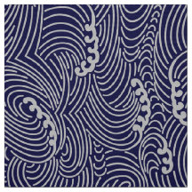 Japanese Wave Custom Fabric
