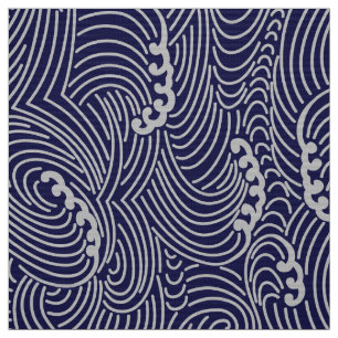 Japanese Wave Custom Fabric