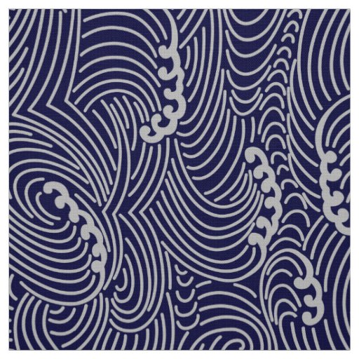Japanese Wave Custom Fabric