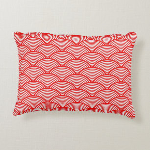 Japanese Wave Pattern Decorative Pillow