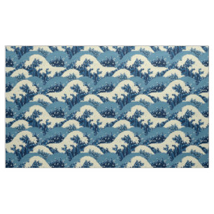 Japanese wave pattern fabric