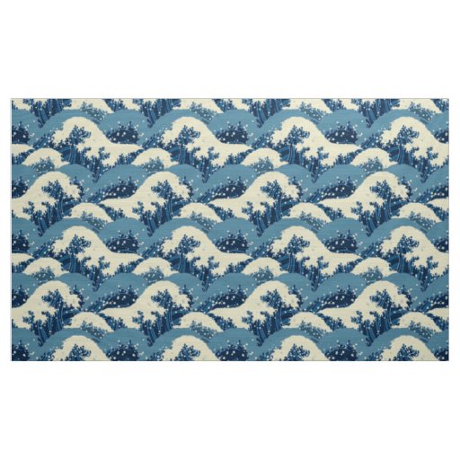 Japanese wave pattern fabric