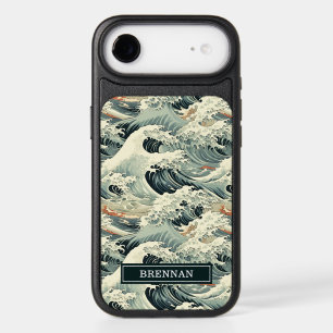 Japanese Wave Pattern Monogrammed iPhone 17 Air Case