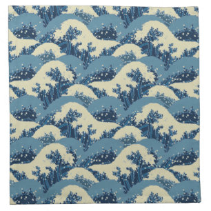 Japanese wave pattern napkin