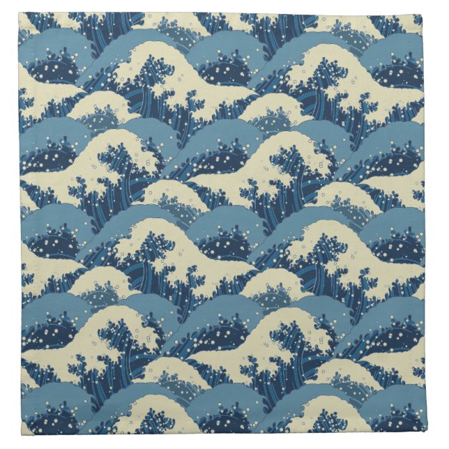 Japanese wave pattern napkin (Front)