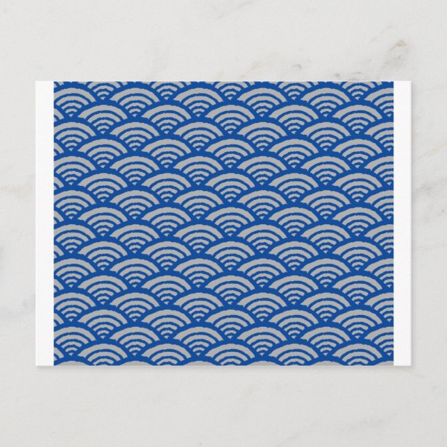 Japanese Wave Pattern Postcard (Front)