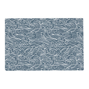 Japanese Wave Style Pattern Placemat