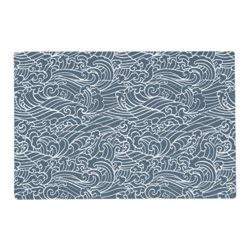 Japanese Wave Style Pattern Placemat