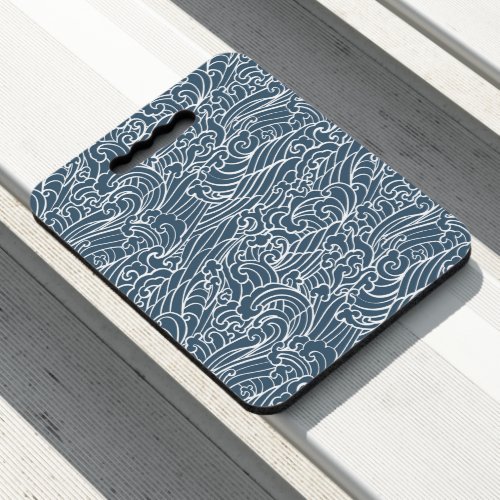 Japanese Wave Style Pattern Seat Cushion