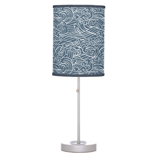 Japanese Wave Style Pattern Table Lamp