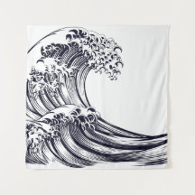 JAPANESE WAVE Tapestry