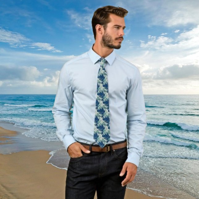 Japanese Wave Vintage Tie: Timeless Style Neck Tie (Creator Uploaded)