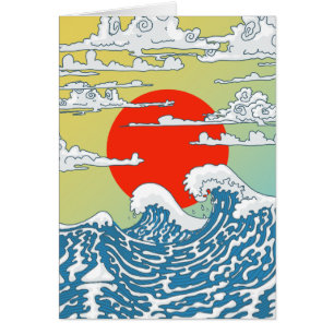 Japanese Waves Cards