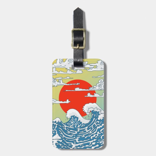 Japanese Waves Case-Mate iPhone Case Luggage Tag (Front Vertical)