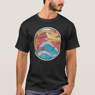 Japanese Waves Kanagawa Wave Mount Fuji Japan Vapo T-Shirt