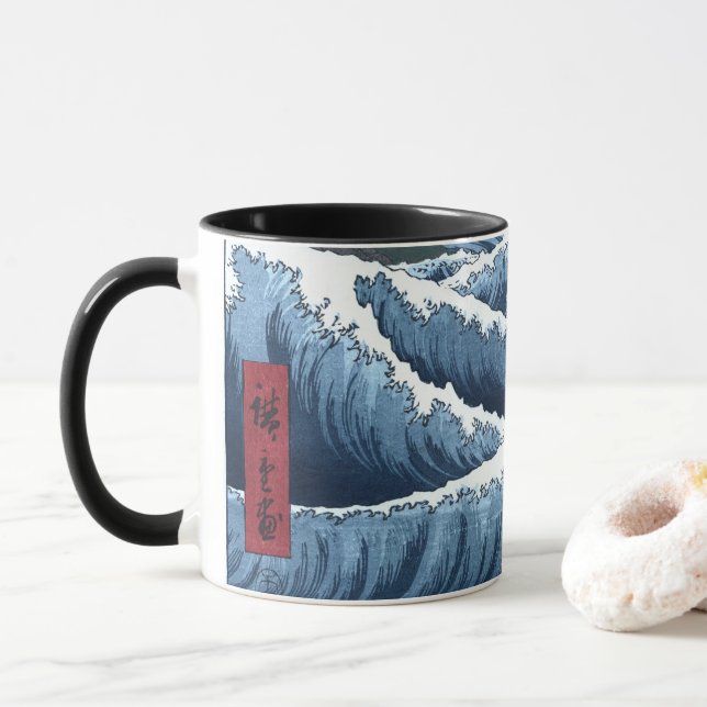 Japanese Waves Mug (With Donut)